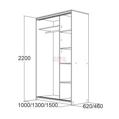 МИРАЖ 15 (620) Шкаф для платья и белья | фото 3