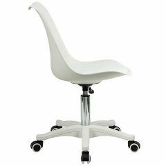 Кресло стул BRABIX "Eames MG-310 PL", пластик белый, экокожа белая, 532926 | фото 3