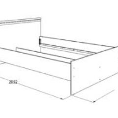 Кровать двойная Ольга-13 + 2-а выкатных ящика (1600) без основания | фото 3